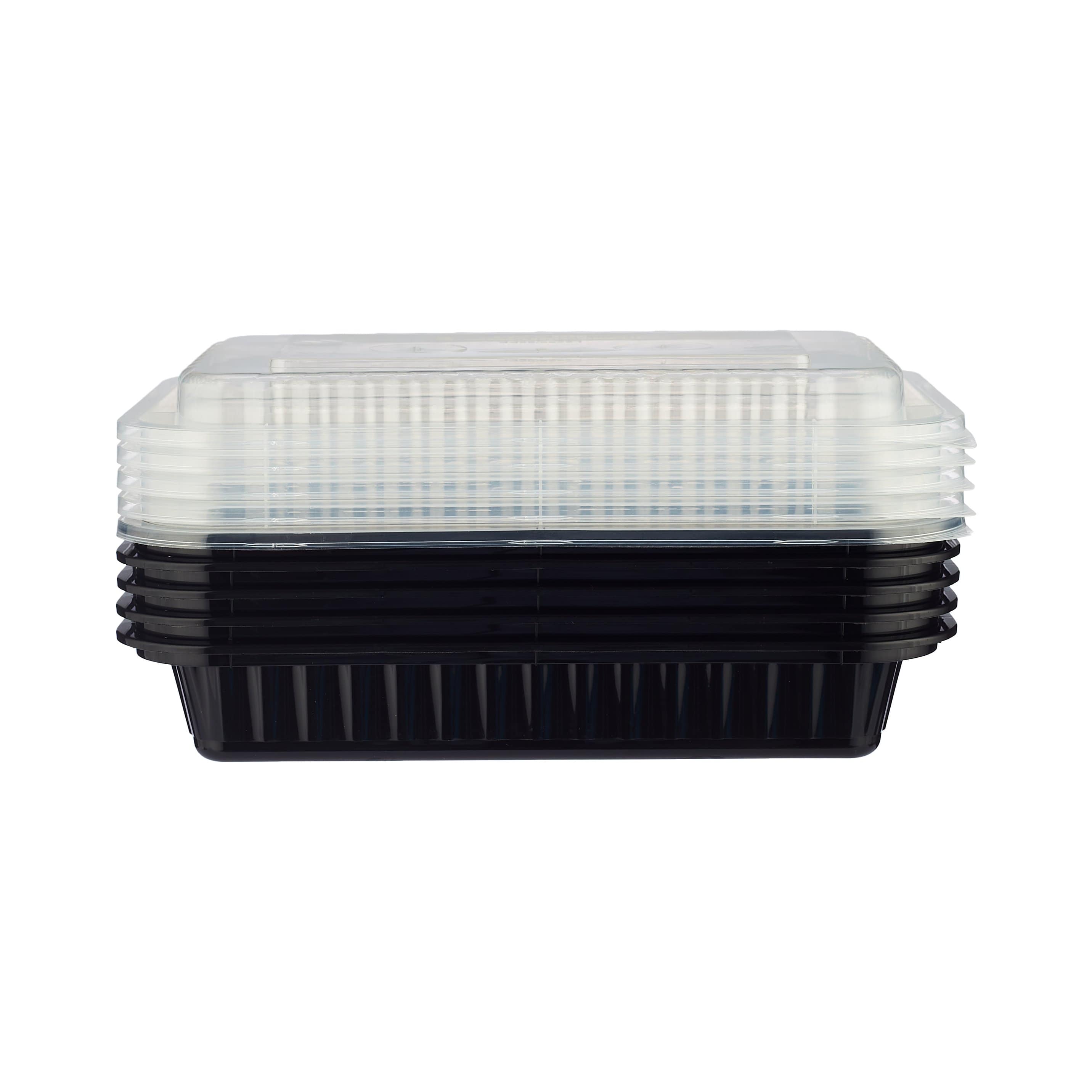 12 oz. Rectangular Black Containers and Lids, Case of 150 – CiboWares